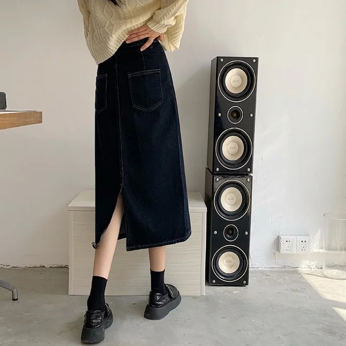 Облегающая Юбка-трапеция с завышенной талией Новинка весна-осень 2021 женская