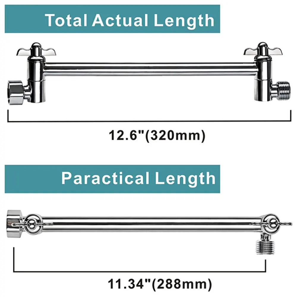 

Wall Mounted Extension Arm Bottom Entry Hose Shower Extension Arm
