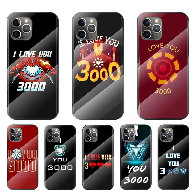 

Marve Love You 3000 For Apple iPhone 12 11 8 7 6 6S XS XR SE X 2020 Pro Max Mini Plus Tempered Glass Cover Phone Case