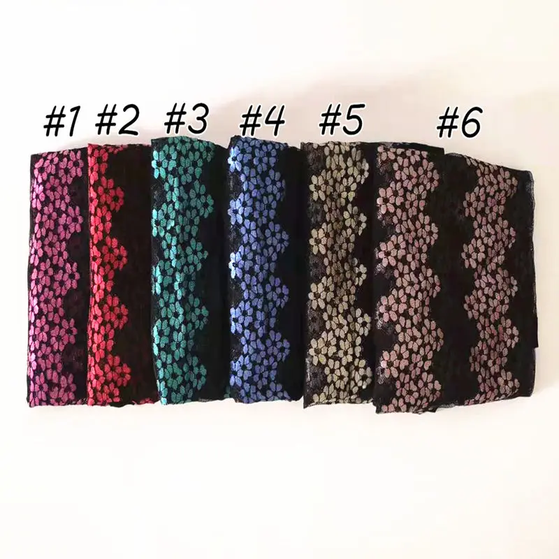 Новый gridding шарф с цветочным принтом текстурная шаль границы дизайн чистая ткань