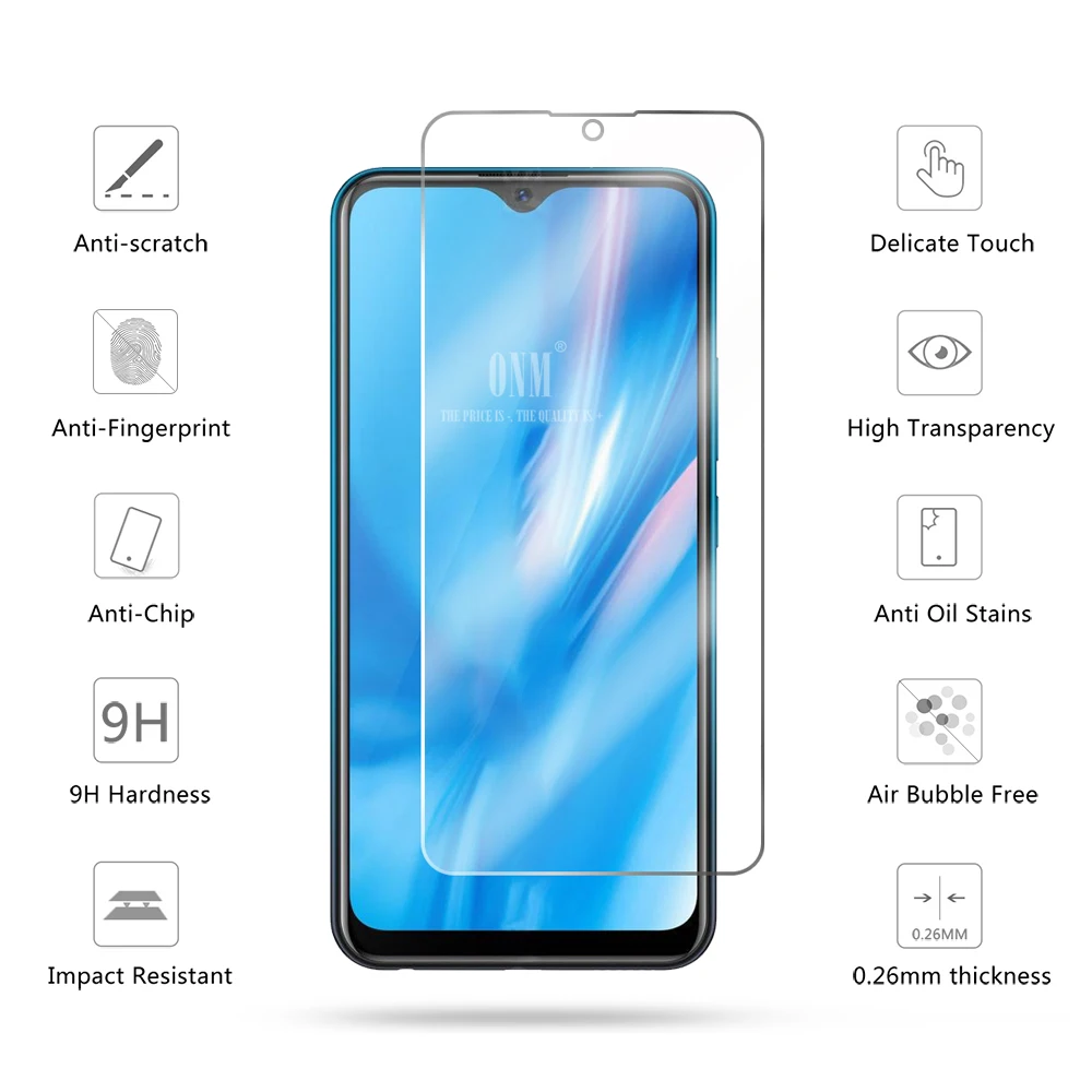 2 шт закаленное стекло для vivo Y11 2019 защитное защитная пленка|Защитные стёкла и