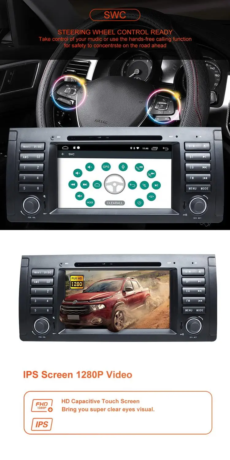 Автомобильный радиоприемник ZLTOOPAI Android 10 для BMW 5 серии X5 E53 E39 CANBUS мультимедийный