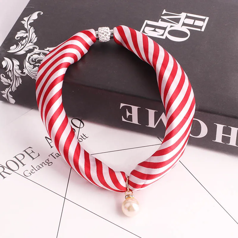 

Women Silk Scarf Bohemia Acrylic Pendant Necklace Jewelry Style Pearl Hijab Female scarves Gift Luxury Brand