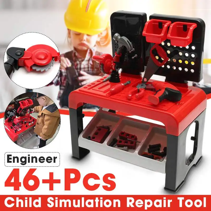 

Creative Tools Bench Play Set Tools Toys Pretend Play Work Shop Kit Tool Toys Workbench Toy Gifts For Children Role Play Toy