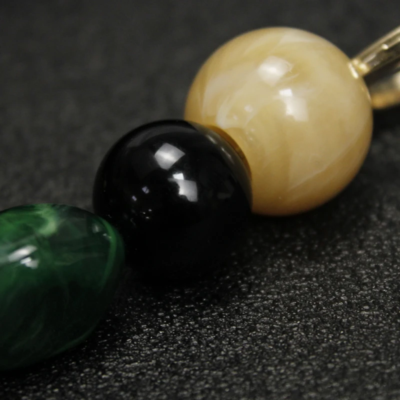 

BAMADER Brand Pearl Strap 30CM Fashionable Women Short Chain Strap DIY Green Agate Resin OBag Chain For Handbag Bags Accessories