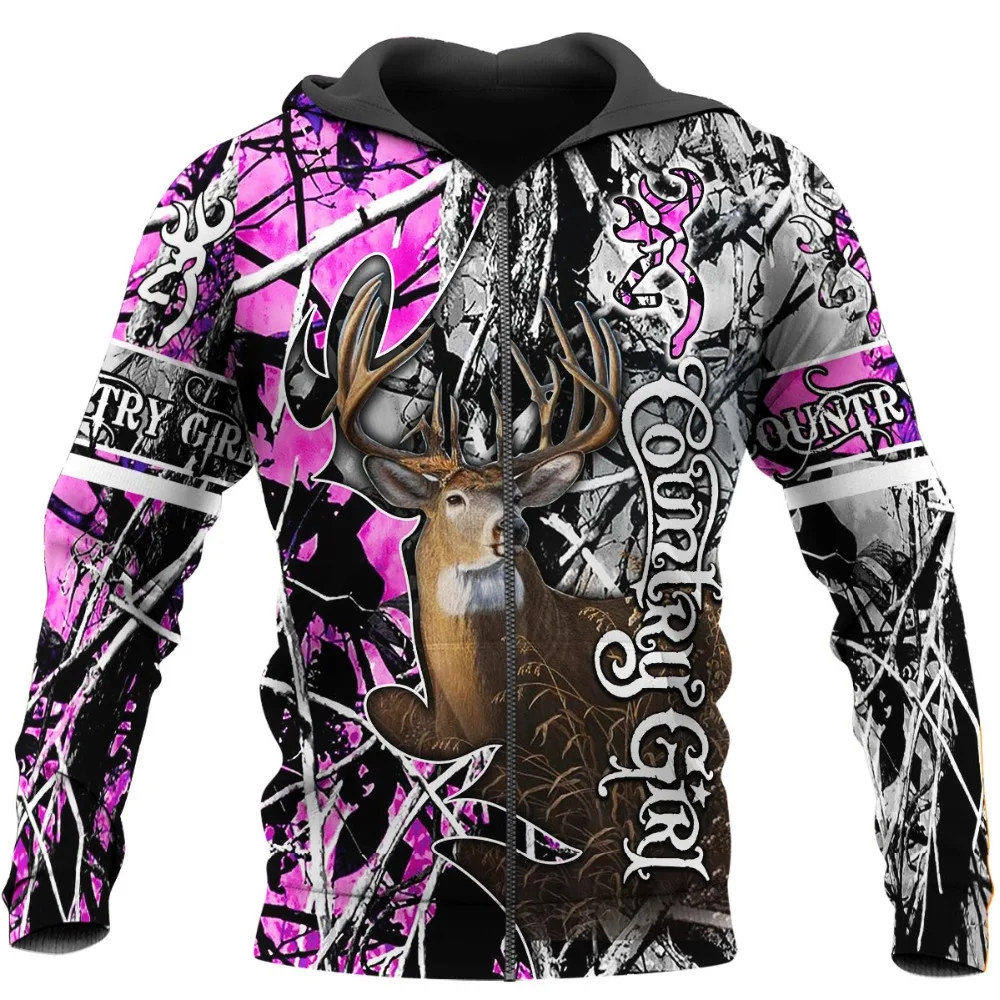

Deer Hunting Country Girl 3D Printed Animal Mens Hoodie Harajuku Sweatshirt Unisex Casual Jacket Pullover sudadera hombre KJ051
