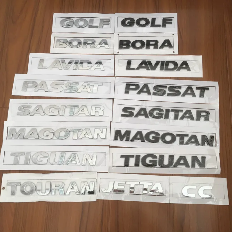 1 шт. 3D ABS GOLF POLO BORA LAVIDA PASSAT SAGITAR JETTA CC Автомобильная буква задняя искусственная
