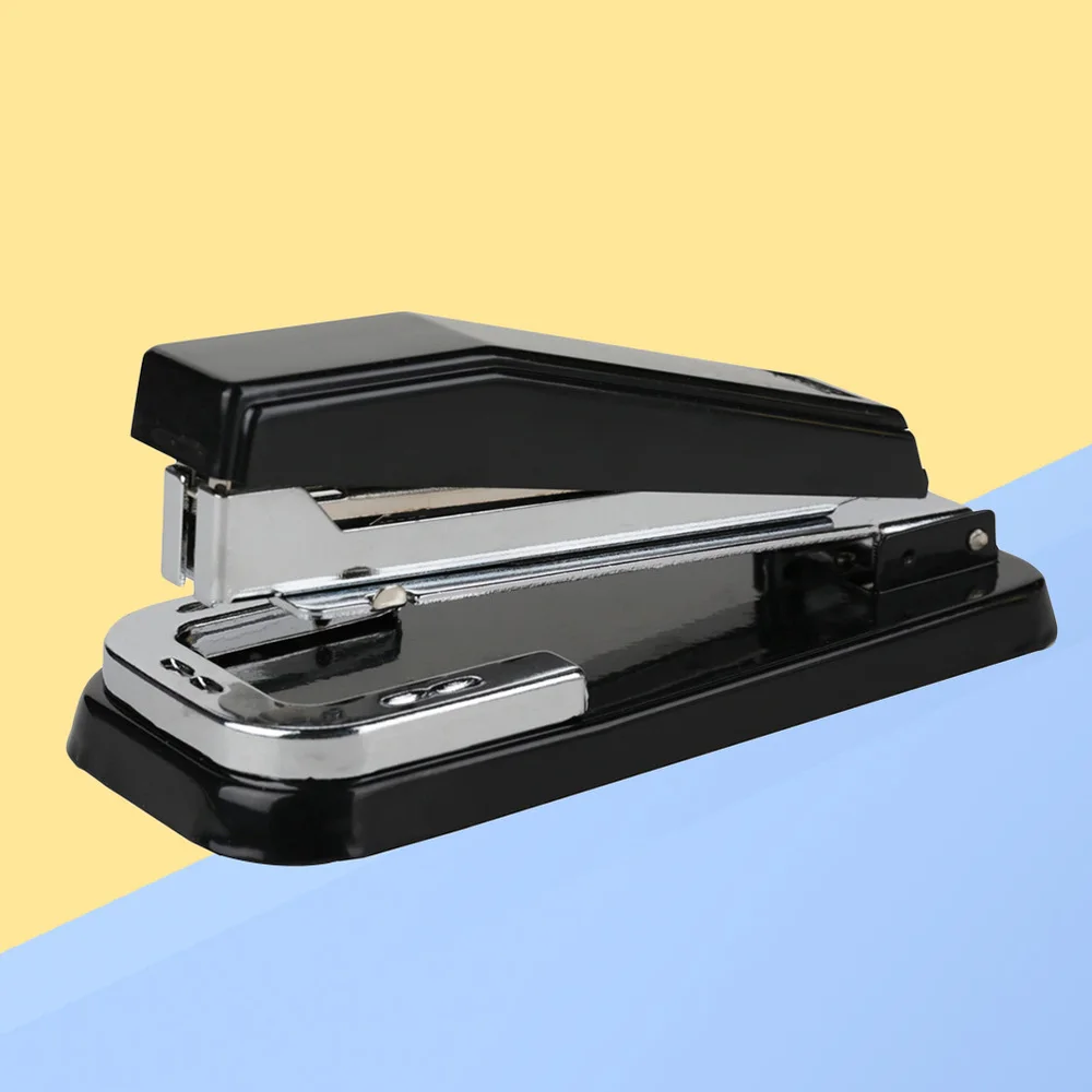 

Настольный степлер с вращением на 360 градусов, Классический Простой степлер, канцелярские принадлежности для дома, офиса, школы (черный, сте...