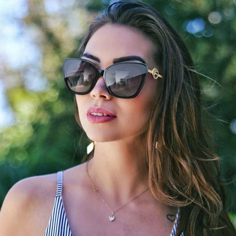 Роскошные Брендовые женские солнцезащитные очки &quotкошачий глаз&quot Модные