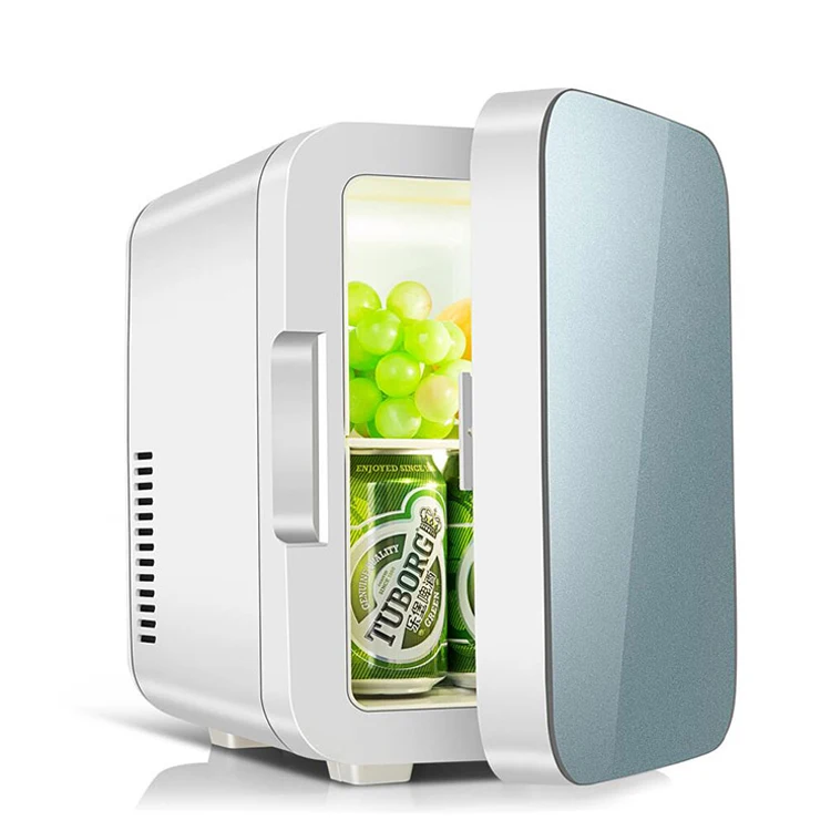 

Wholesales 6L customize car mini fridge beauty cosmetics glass door