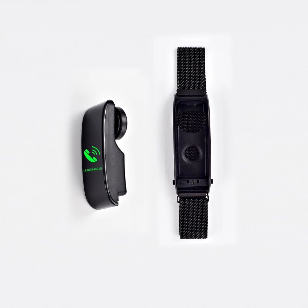 Смарт-часы 2 в 1 0 96 дюйма Bluetooth с функцией измерения пульса | Электроника