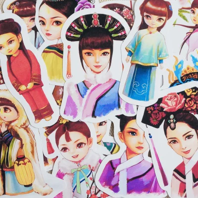 14 шт. китайский суд бумага &quotПринцесса&quot наклейки ремесла и для скрапбукинга