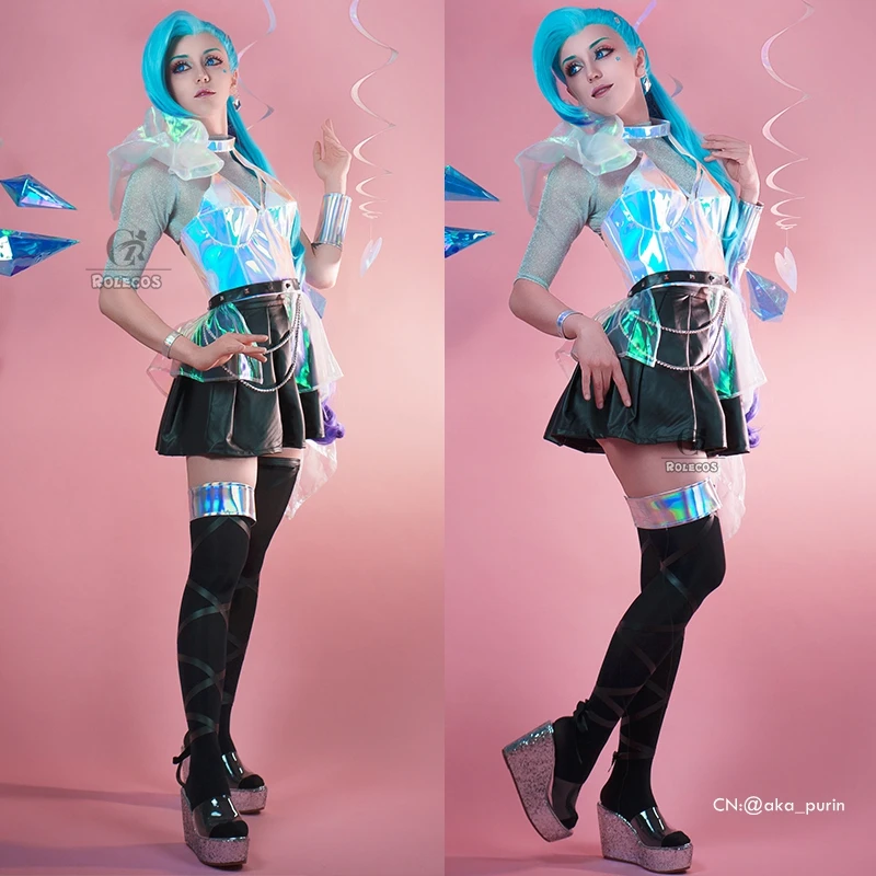 Женский костюм для косплея ROLECOS KDA Seraphine сексуальное вечервечерние платье с юбкой