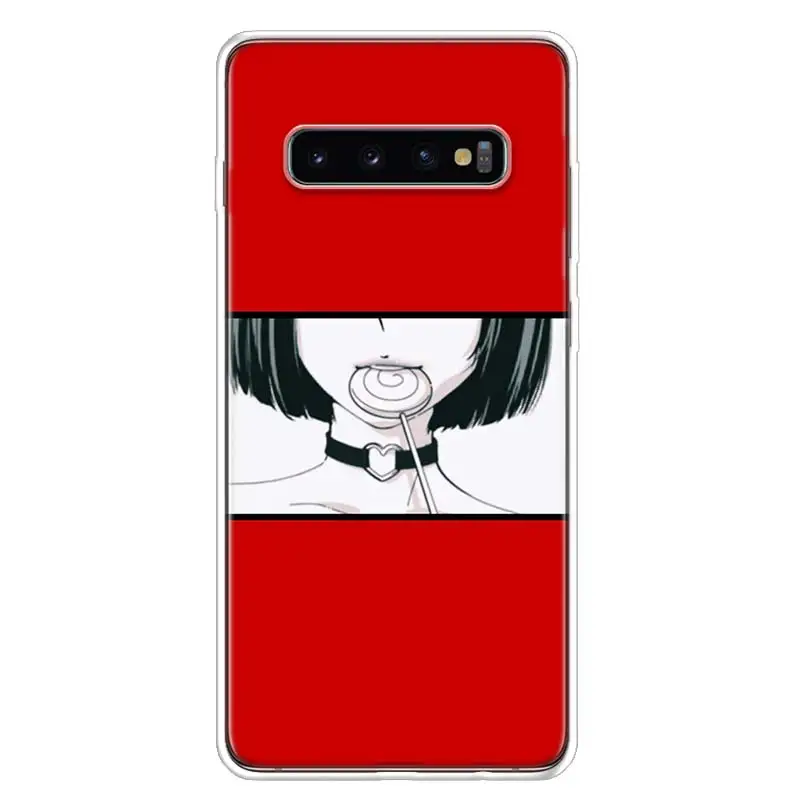 Japanese anime girls aesthetics Phone Case For Samsung Galaxy Note 20 Ultra 10 Lite 9 8 A70 A50 A40 A30 A20E A10 A9 A8 A7 A6 Plu | Мобильные