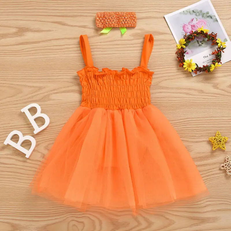 2020 популярная оранжевая одежда для новорожденных девочек комбинезон принцессы