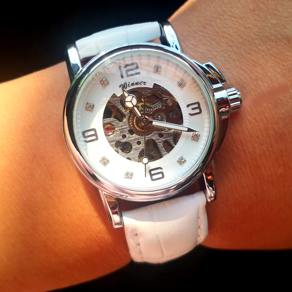 Часы наручные женские механические брендовые водонепроницаемые Роскошные