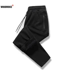 Зимние штаны для мужчин, с меховой подкладкой, Джоггеры для мужчин, толстые спортивные штаны, брюки на завязках, мужские флисовые штаны для бега, теплые штаны размера плюс 8XL