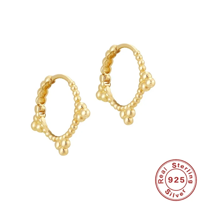 

2021 Simplicity Circle Gold Earrings For Women 925 Silver Earrings Trendy 2020 Hoop Earrings Jewelry Pendientes Brincos Aretes