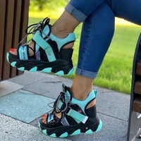 brand 2021 new lady platform chunky sandals lace up buckle punk cool womens sandals open toe casual summer sports shoes