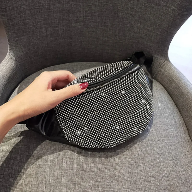 BXX Sac/ модные осенне-зимние роскошные женские сумки дизайнерские Стразы поясная сумка с цепочкой диагональная упаковка ZE874