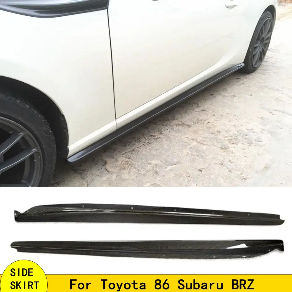 For Subaru BRZ Toyota FT86 GT86 Carbon Fiber Side Skirt Body Kit Door Side Splitters 2013 2014 2015 2016 2017 2018 2019 2020