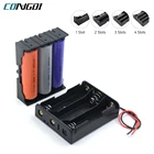 Чехол для аккумулятора 18650, 1, 2, 3, 4 слота, контейнер с проводным выводом, высокое качество, 18650, чехол для портативного зарядного устройства, чехол для электронного держателя аккумулятора сделай сам