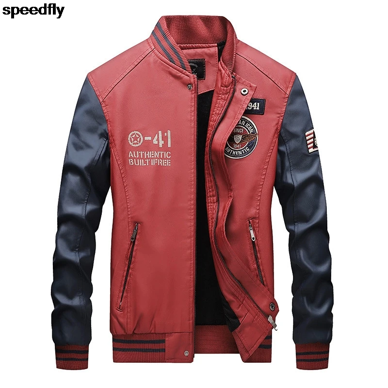 

Новая мужская кожаная куртка, Новая повседневная Байкерская кожаная куртка, Европейская ветровка, мотоциклетная кожаная куртка