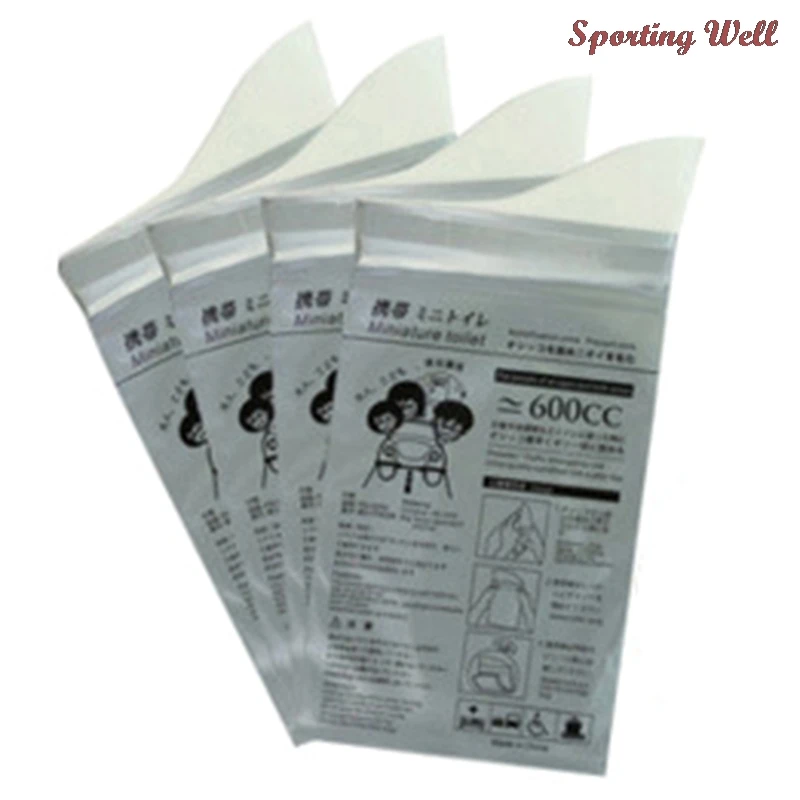 

4Pcs 600CC Emergency Portable Car Urine Bag Vomit Bags Mini Mobile Toilets Disposable Handy Unisex Kids Using Outdoors Mini W.C.