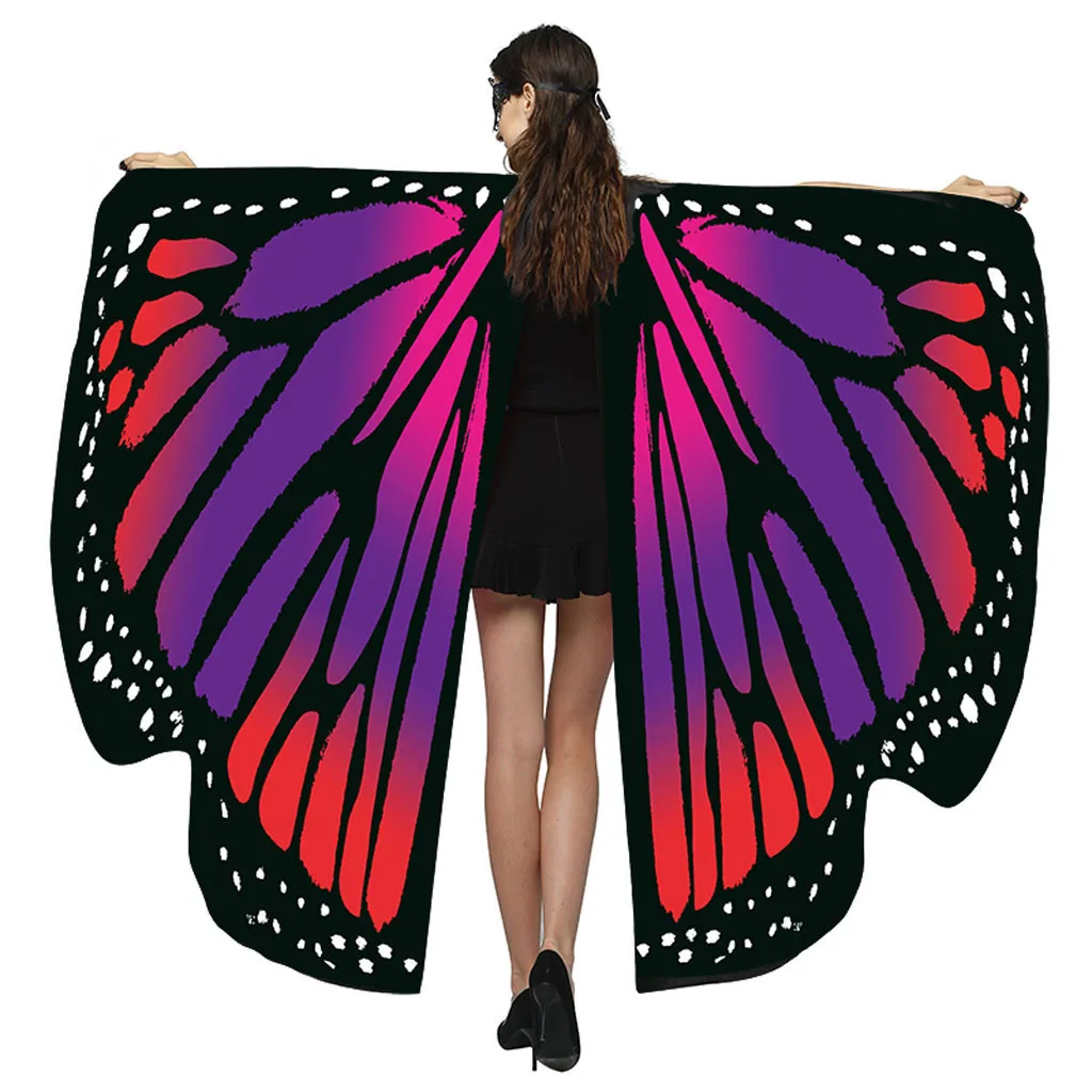 SAGACE большой крылья бабочки Рождественский двусторонний Принт шаль Дамский Плащ
