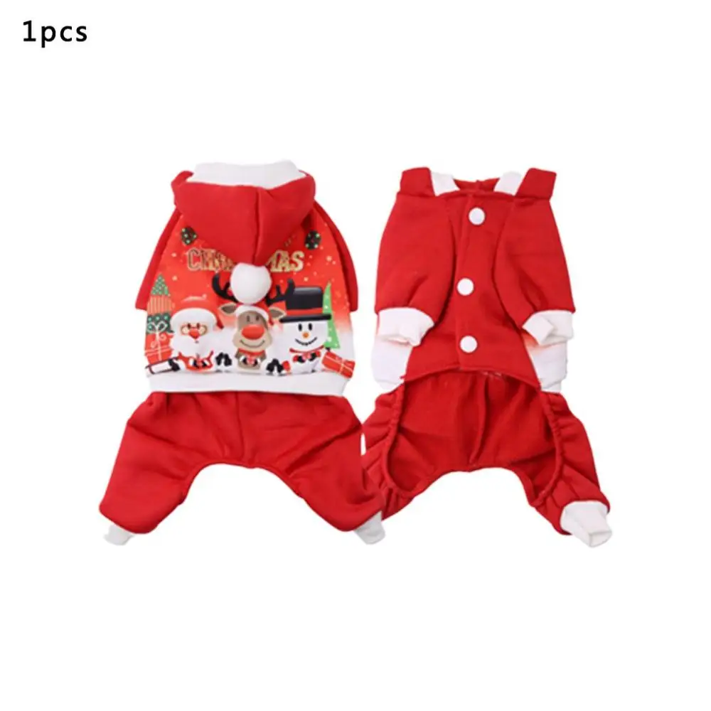 Зимняя одежда для собак рождественское пальто щенков и кошек теплый