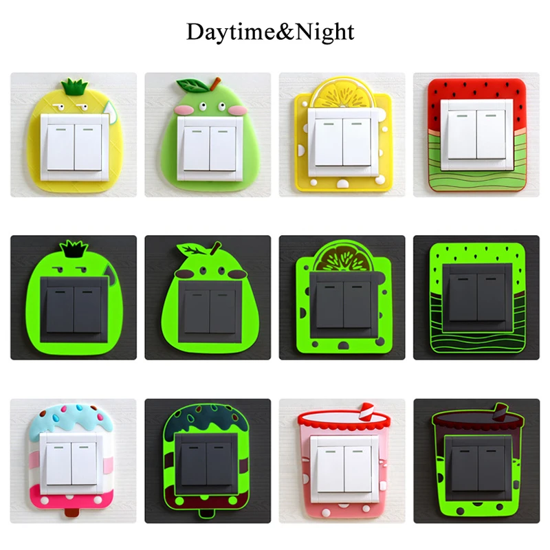 Защитный чехол для переключателя светящихся наклеек креативные милые