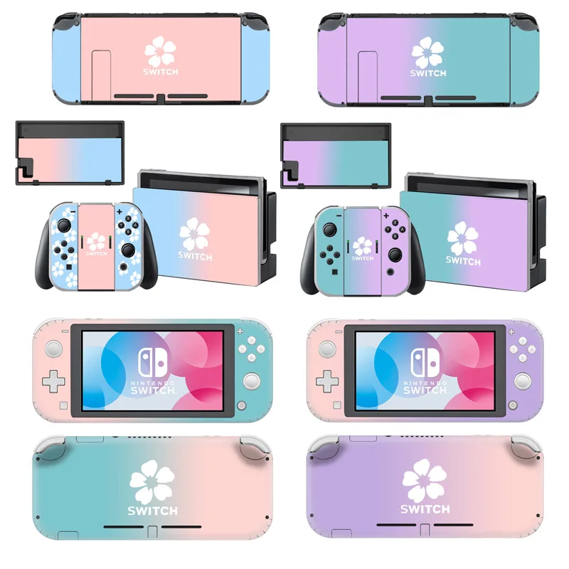 

Colorful Girl Pink Screen Protector Cover Skin Stand Holder Sticker Film for Nintendo Switch Lite Console Joycon Controller Case