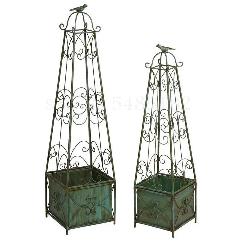 Кованая железная клетка для птиц в европейском стиле подставка цветов напольная