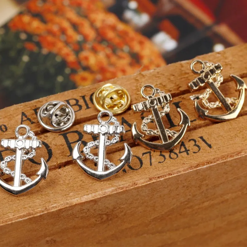 

Sailor Lapel Pin Anchor Brooches Pins Men's Suit Shirt Collar Ship Boat Anchor Metal Brooch Women Men Badge Jewelry Accessories