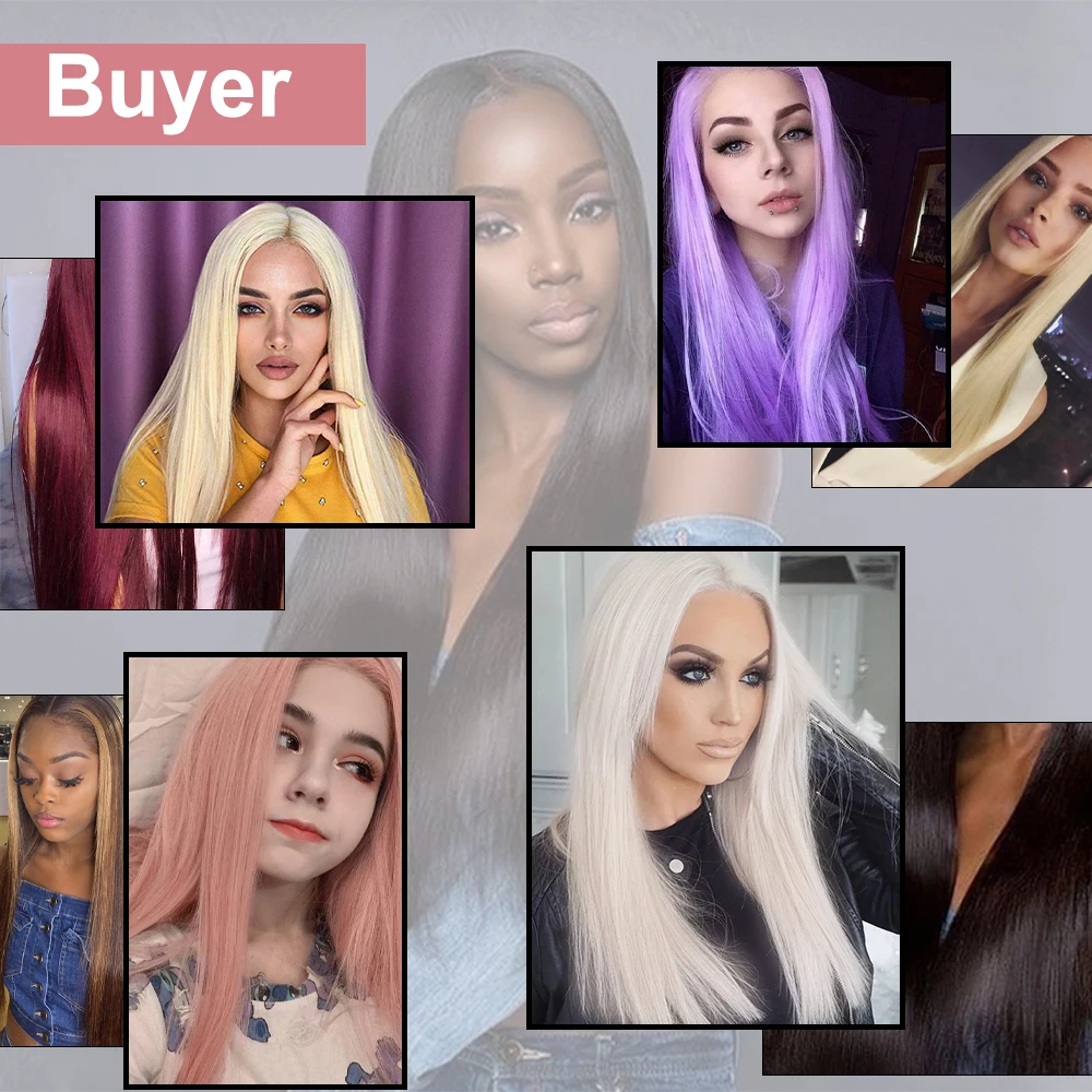

AISI BEAUTY Synthetic Wigs Pink Long Straight Synthetic Wigs for Women Blonde Black Cosplay Wigs High Resistant Fiber