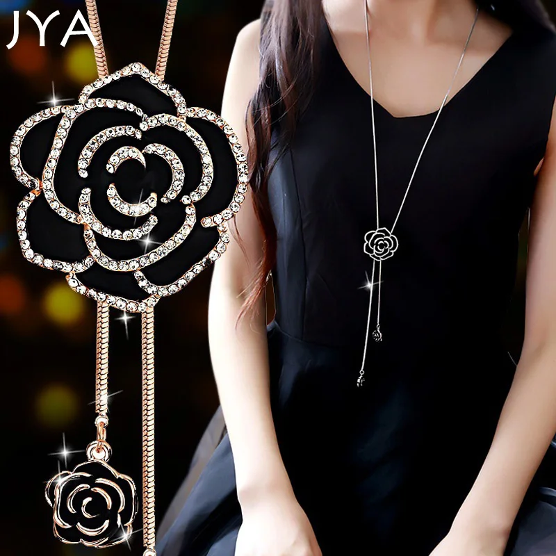 Cpop модное цветочное ожерелье для женщин Серебряный цвет золотой цветок кулон