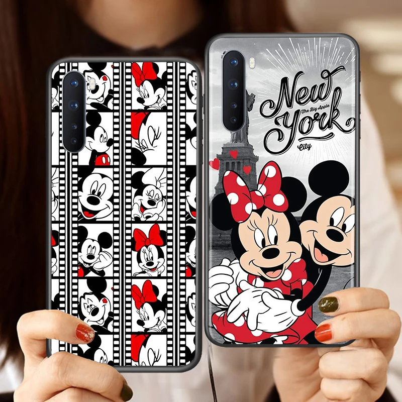 soft tpu mickey minnie travel silicone cover for oneplus nord ce 2 n100 n10 9 9r 8t 8 7t 7 6t 6 5t pro black phone case free global shipping