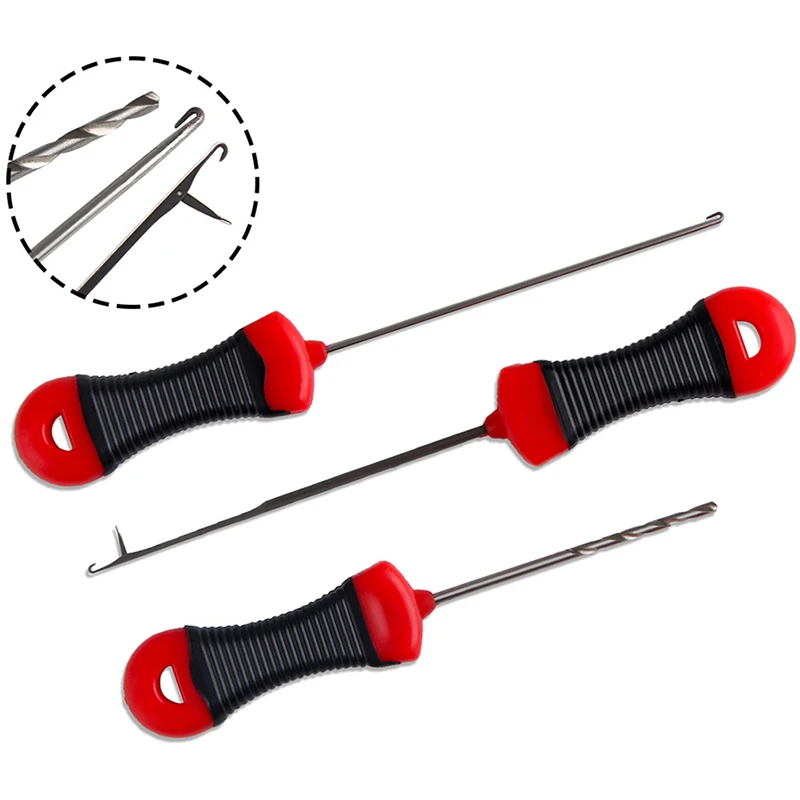

Hot Sale Fishing Accessories Boilie Needle Set Kit Tool Stainless Carp Fish Baiting Drill Stringer Needle Fishing Tools
