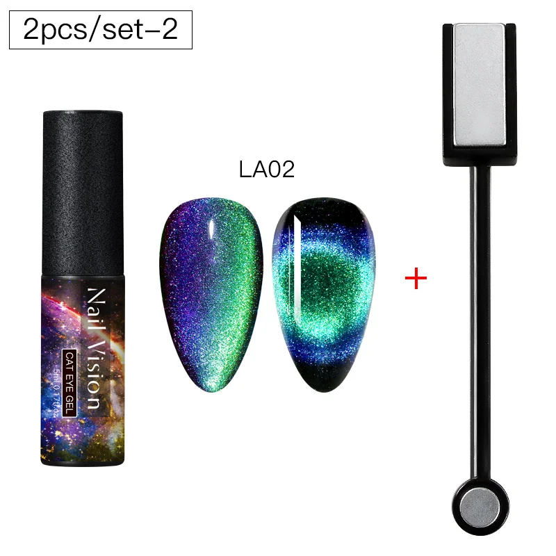 ZH08025 Nail Vision 9D Galaxy Cat Eye гель-Хамелеон Гель для ногтей длительный Galaxy Star эффект кошачьих глаз замачивается УФ/светодиодный - Цвет: ZH08025