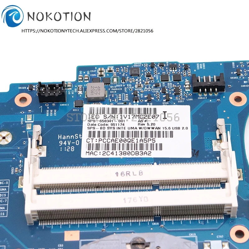 Материнская плата NOKOTION для ноутбука HP Probook 4530S 4730S 658341-001 HM65 GMA HD3000 DDR3 Полная