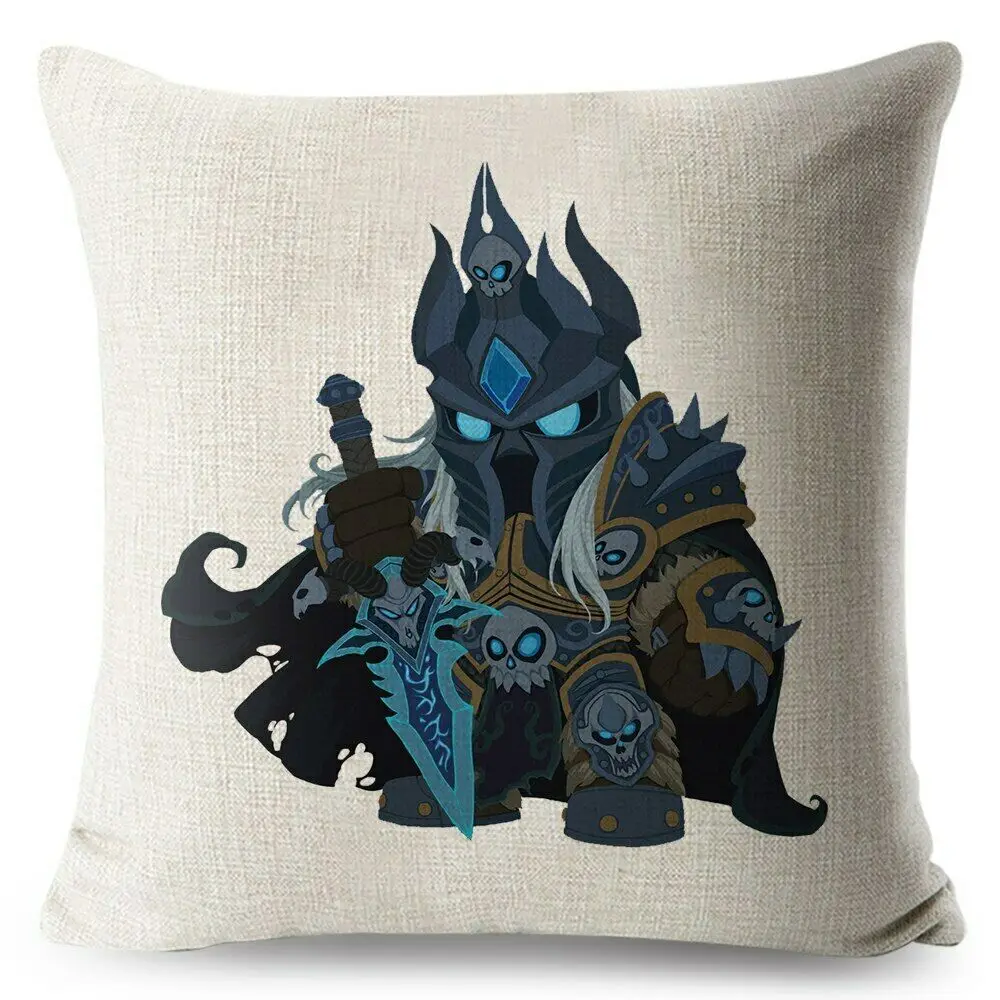 Милый чехол для подушки с персонажами из мультфильмов Boss Illidan Arthas дивана дома |