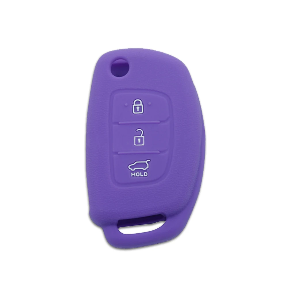 

Muchkey Silicone Key Remote Key Cover Holder Key Protection For 3 Button Fits For Hyundai Verna Rv Verna