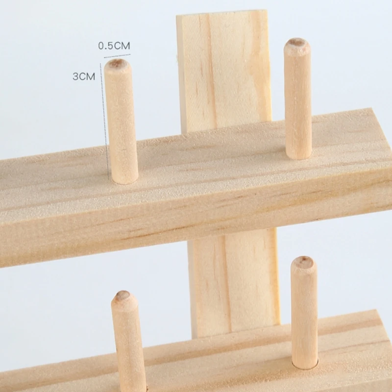

425D Foldable Wooden Thread Holder 30/80/120 Spools Sewing Embroidery Thread Rack