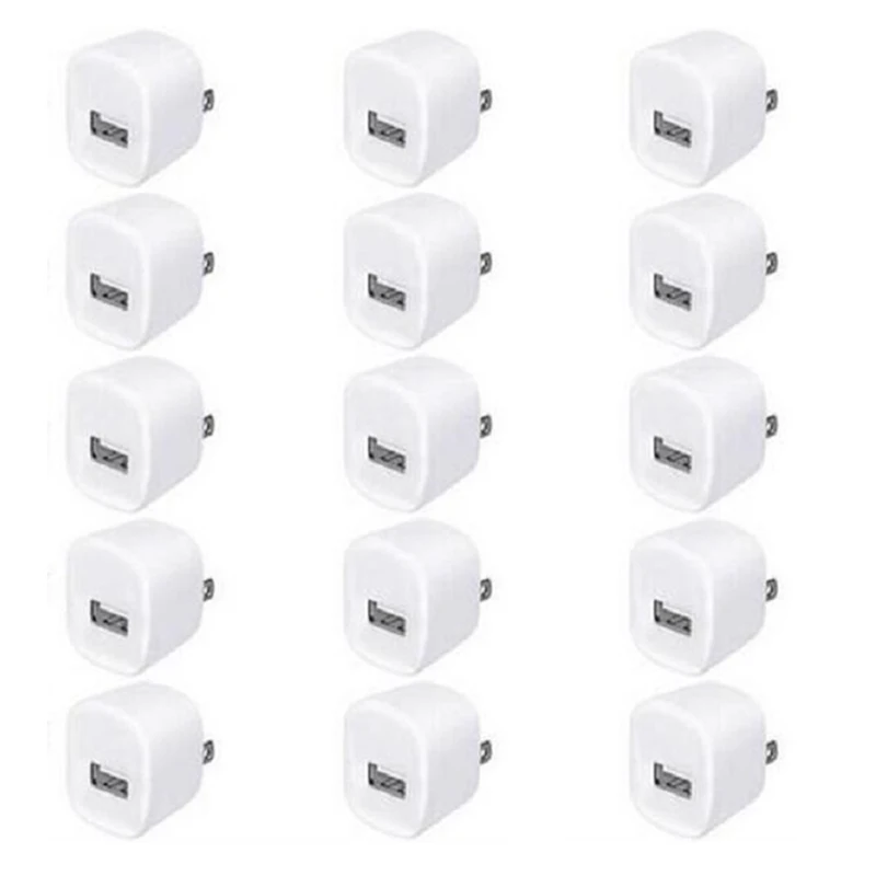 

200Pcs/lot 5V 1A 5W USB Travel Wall Charging Charger USB AC EU/US Plug Power Adapter For Samsung iphone Huawei Xiaom Cell Phones