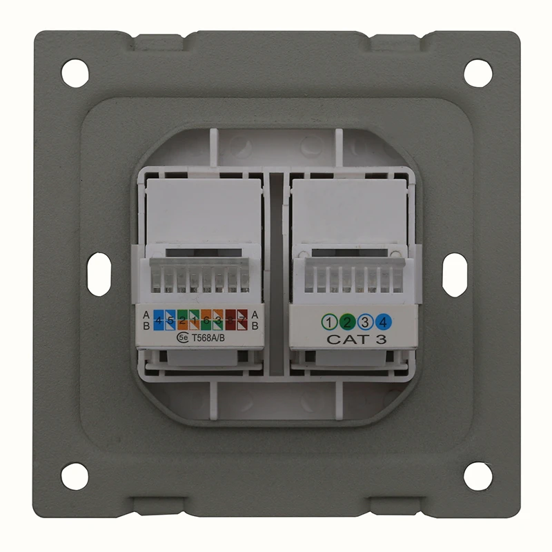 Black Glass Panel Network Socket Same Color As Touch Switch Customizable Siamese & | Обустройство дома