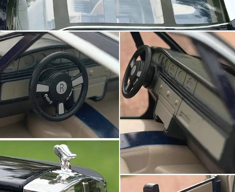 1:24 Rolls Royce Phantom металлические игрушечные колеса, имитационный звуковой светильник, вытяжной задний светильник, коллекция детских подарков, литая под давлением модель автомобиля