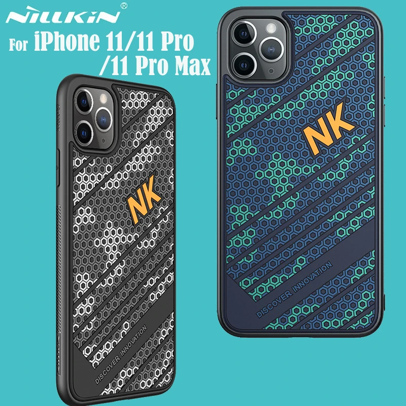 Чехол для iPhone 11 Pro Max чехол на айфон NILLKIN Striker 3D текстура ТПУ силикон мягкая задняя