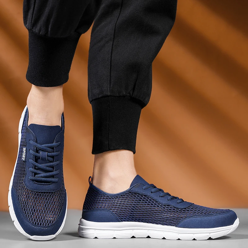 Men Shoes Autumn Soft Loafers Lazy Lightweight Cheap Mesh Sports Running Sneakers Tenis Masculino Zapatillas Hombre | Спорт и