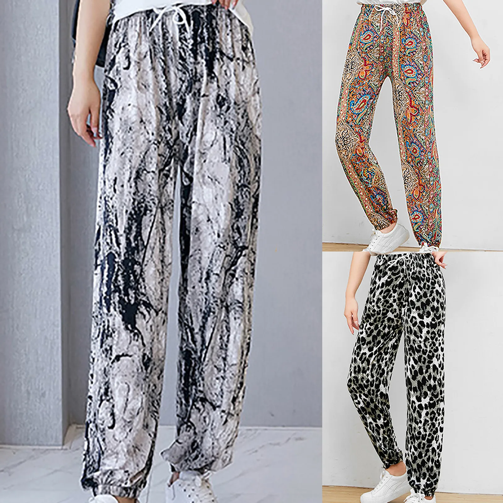 

Новинка 2021, женские универсальные брюки, модные эластичные Штаны со змеиным принтом, повседневные модные Штаны для бега