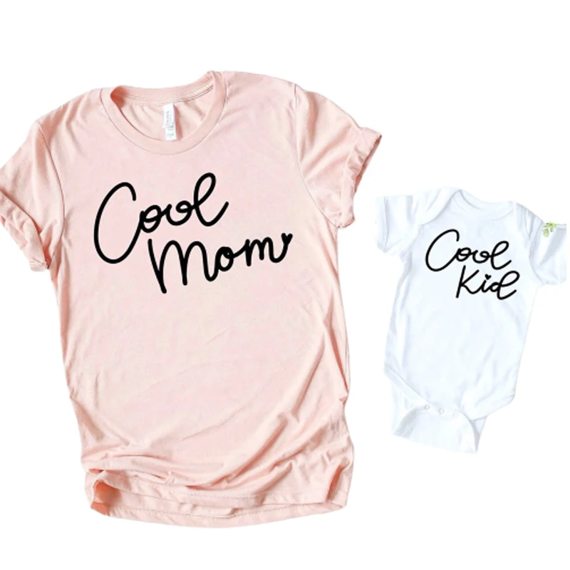 Ropa a juego divertida para beb&eacute;s y madres, Camiseta de algod&oacute;n para el primer d&iacute;a de la madre, 2021-1